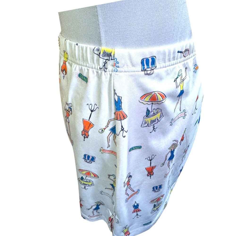 Tail Womens Tennis Skirt Colorful Cartoon Print Pull-On Elastic Waist - Picture 8 of 8